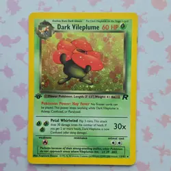 Pokemon TCG Dark Vileplume Team Rocket Holo Rare 1st Edition 13/82 60HP - Image 1