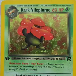 Pokemon TCG Dark Vileplume Team Rocket Holo Rare 1st Edition 13/82 60HP - Image 2