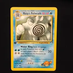 Pokemon TCG Misty's Poliwrath Gym Heroes 1st Edition Rare English WotC #31/132 - Image 1