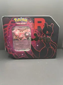 Pokemon TCG Team Rocket’s Mewtwo ex Tin - Factory Sealed 2 Blister PF - Image 3