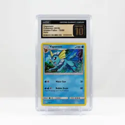 2019 Pokemon Vaporeon Holo Hidden Fates 18/68 - CGC PRISTINE 10 - Image 2