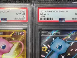 DDU PSA 10 SEQ SET Mew EX 208/165 UR 195/165 SR 327/190 SSR Pokemon GEM MINT - Image 3