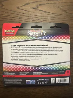 Pokemon Prismatic Evolution Tech Sticker Collection 3 Pack (Sylveon ) New Sealed - Image 2
