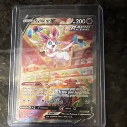 Pokemon Sylveon V Full Art Rapid Strike Ultra Rare 184/203 Evolving Skies Holo - Image 1