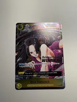 One Piece Boa Hancock OP-15 “Pre Release Event Winner” P-115 Holo Stamp English - Image 2