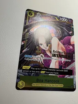 One Piece Boa Hancock OP-15 “Pre Release Event Winner” P-115 Holo Stamp English - Image 4