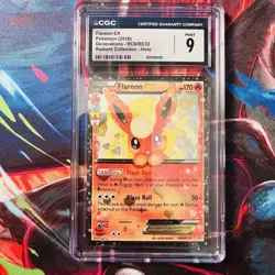 Flareon EX RC6/RC32 Generations Radiant Collection Ultra Rare Holo CGC 9 - Image 1