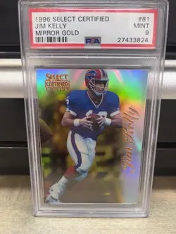 1996 Select Certified Mirror Gold #81 Jim Kelly /30 PSA 9 - Image 5