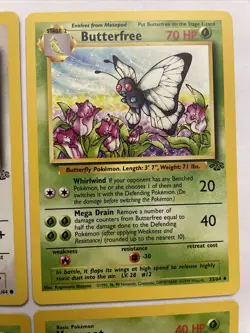 Lot: 8 Vintage 🌳 Jungle Set Pokemon TCG Cards 1999 WOTC Butterfree Eevee Etc LP - Image 5