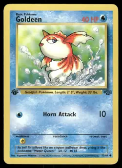 Pokemon Cards Goldeen 53/64 1ST EDITION Jungle Common NM - Image 1