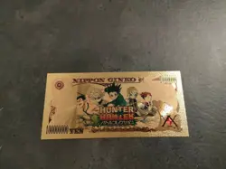 Lot Billet Hunter X hunter OR Collector Yen Gold Dore card carte banknote - Image 2
