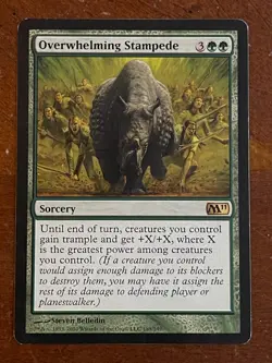 MTG Magic the Gathering Overwhelming Stampede M11 LP - Image 1