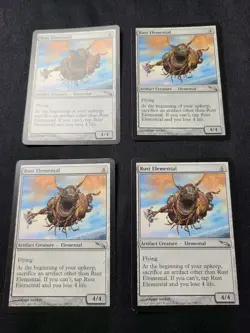 MTG 4x X4 Playset Rust Elemental x4 LP-NM Mirrodin Magic - Image 1