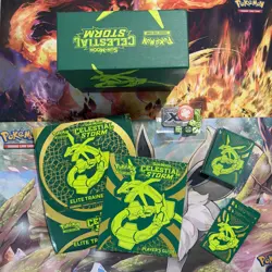 Pokemon TCG Celestial Storm Rayquaza ETB *EMPTY* with accessories FAST SHIP - Image 1