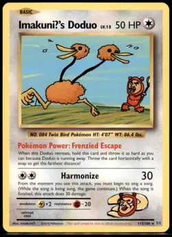 Pokemon ImakuniU's Doduo 112/108 Evolutions Secret Rare Regular English TCG Card - Image 1
