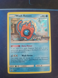 Pokemon TCG - Wash Rotom Holo Ultra Prism Prerelease Black Star Promo SM94 - NM - Image 1