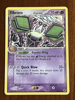 Vibrava 24/101 Non Holo EX Dragon Frontiers Tomokazu Komiya Pokemon TCG - Image 1