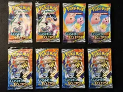 Lot of (8) Pokemon TCG Sun & Moon Cosmic Eclipse Booster Packs SEALED - Image 1