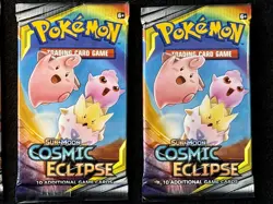 Lot of (8) Pokemon TCG Sun & Moon Cosmic Eclipse Booster Packs SEALED - Image 5