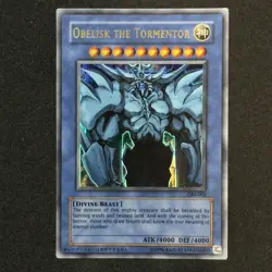 YUGIOH GBI-002 OBELISK THE TORMENTOR HOLO Secret Rare Game Boy Advance Card NM+ - Image 2