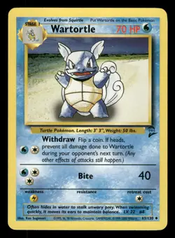 Wartortle 63/130 Base Set 2 B2 MP - Image 2