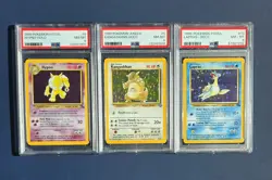 1999 Pokemon Fossil/Jungle Holo PSA 8 Bundle X3 Lapras Kangaskhan Hypno - Image 1