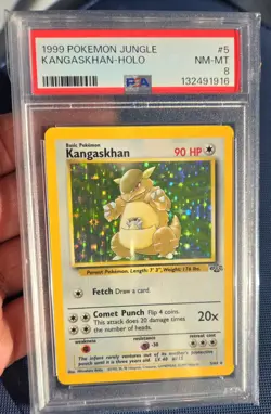 1999 Pokemon Fossil/Jungle Holo PSA 8 Bundle X3 Lapras Kangaskhan Hypno - Image 4