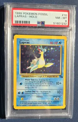 1999 Pokemon Fossil/Jungle Holo PSA 8 Bundle X3 Lapras Kangaskhan Hypno - Image 5