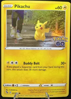 Pokemon TCG Pikachu (Cosmos Holo) Promo 027/078 Pokemon Go - Image 1