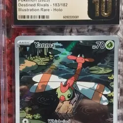 Yanma Illustration Rare Holo Pokemon TCG Destined Rivals 183/182 CGC 10 2023 - Image 1