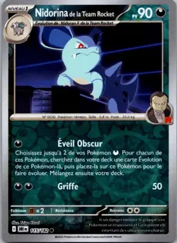Carte Pokemon Nidorina de la team Rocket 115/182 Reverse - 2025 - Image 1