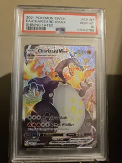 Pokemon 2021 Shining Fates Charizard VMAX SV107/SV122 Full Art Holo PSA 10 - Image 1