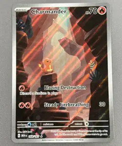 Charmander 168/165 Illustration Rare Pokemon 151 ENG NM - Image 1