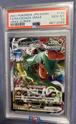 2021 Pokemon Japanese Full Art Rayquaza Vmax Vmax Climax PSA 10 #120 Rengeki - Image 2