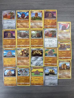 Diglett Dugtrio Pokemon Card Collection Lot Of 19 With Reverse Holos - Image 1