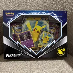 Pokemon TCG Pikachu V Box – Factory Sealed – Promo Cards + 4 Booster Packs - Image 1