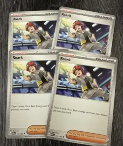 Roark 173/182 - Paradox Rift - Pokemon Trainer Card Set x4 - Playset NM - Image 1