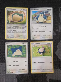 4 x Snorlax Pokemon Card Lot - Image 1