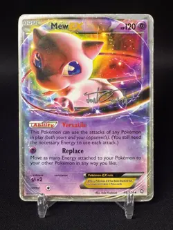 Pokemon Mew EX 46/124 Card 2014 World Championships, Silver Outline, Signed - Image 1