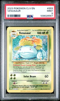 POKEMON PSA 9 MINT Venusaur 003 CLV ENGLISH Trading Card Classic Collection - Image 1