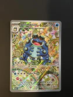 Pokemon Black Bolt Seismitoad English Illustration Card 105/086 Rare - Image 1