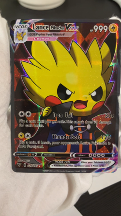 Lance Pikachu Pokemon Card VCOS Holo Cosplay w/ Video - Image 2