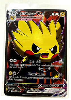 Lance Pikachu Pokemon Card VCOS Holo Cosplay w/ Video - Image 4