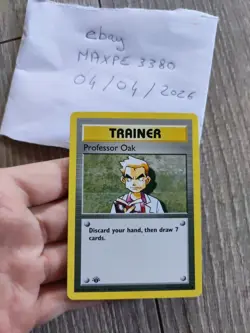 1st Edition shadowless Professor Oak Base Set 88/102 1999 Pokemon Card - Image 1