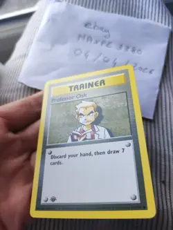 1st Edition shadowless Professor Oak Base Set 88/102 1999 Pokemon Card - Image 4