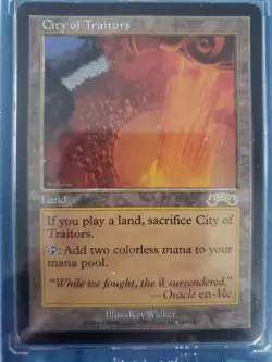 City Of Traitors MTG Exodus Rare Reserved List Land NM/M Legacy Commander Magic - Image 1