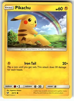 Pikachu 28/73 Shining Legends NM Pokemon Card TCG - Image 1
