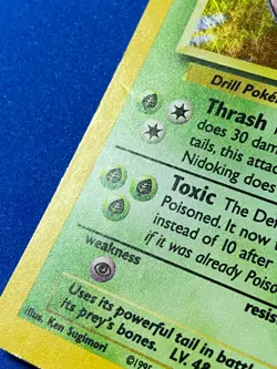 Nidoking 11/130 Holo Rare Base Set 2 Pokemon MP - Image 5