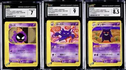 Pokemon 2001 Base Expansion Expedition 1st Ed Gastly Haunter Gengar Seqtl Set - Image 1
