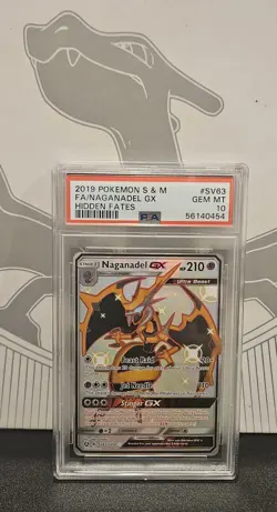 Pokemon Naganadel GX TCG SV63/SV94 Hidden Fates Full Art PSA 10 - Image 3